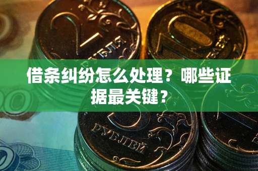 济南借条纠纷怎么处理？哪些证据最关键？