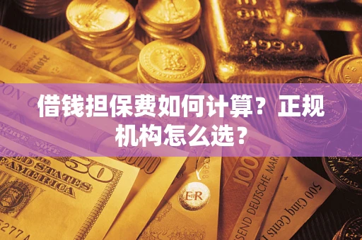 济南借钱担保费如何计算？正规机构怎么选？