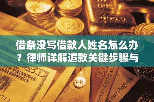 济南借条没写借款人姓名怎么办？律师详解追款关键步骤与证据链构建
