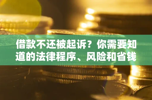 济南借款不还被起诉？你需要知道的法律程序、风险和省钱技巧
